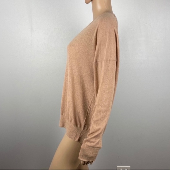 NEW 360SWEATER BEIGE V-NECK SWEATER - Picture 4 of 5